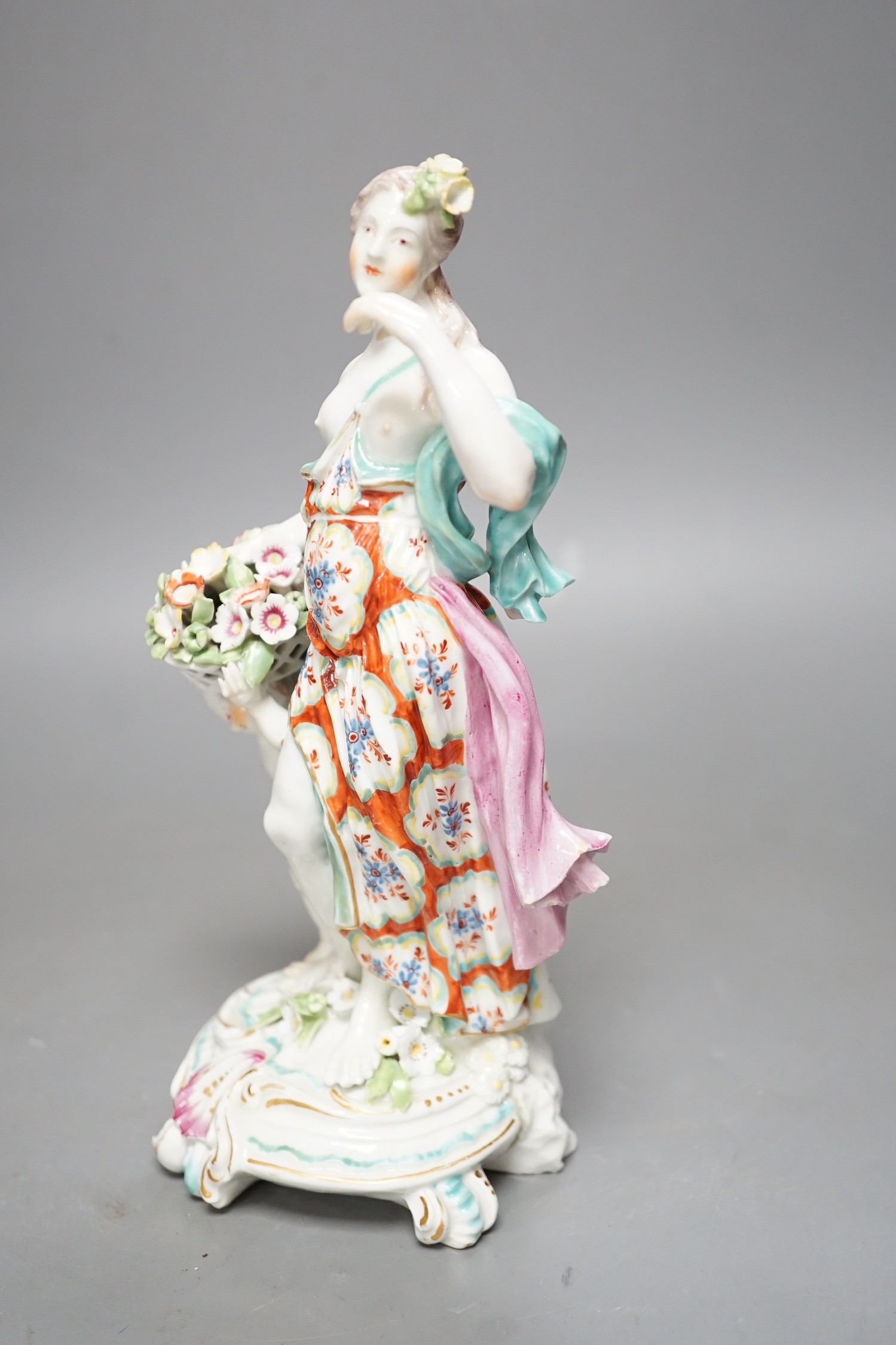 A Derby group emblematic of Spring, c.1770, 23cm high